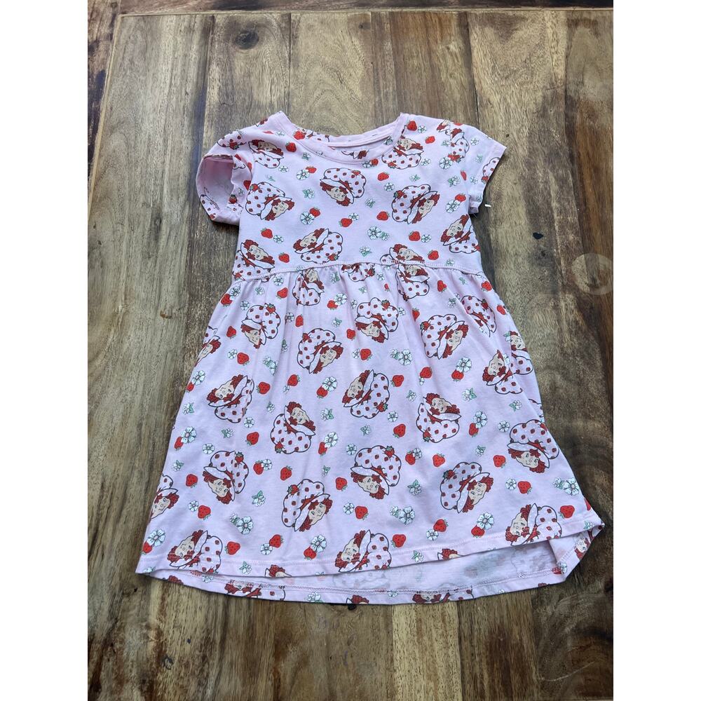 Strawberry Shortcake Dress Cotton Blend Crew Neck Multicolor Size Small - Picture 3 of 6